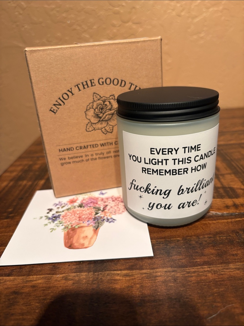 Enjoy the Good Times All Natural Handcrafted Scented Candle – NIB
